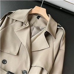 Классический двубортный женский тренч