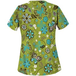 UA Butterfly Breeze Go Green Scrub Top