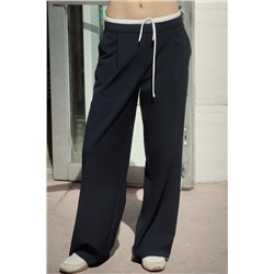 WIDE-LEG TROUSERS WITH DOUBLE WAISTBAND