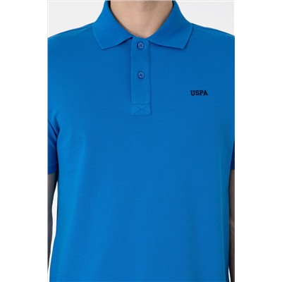 Erkek Regular Fit Polo Yaka Kobalt Mavi Basic Tişört