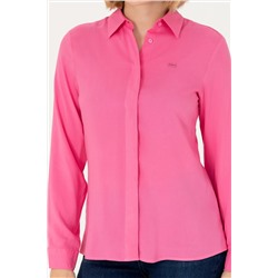 Kadın Pembe Uzun Kollu Gömlek