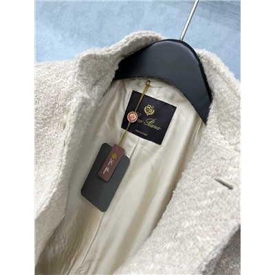 Женский твидовый пиджак с воротником-стойкой   Lor*o Pian*a