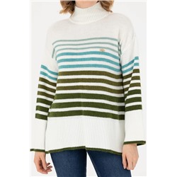 Kadın Kum Balıkçı Yaka Kazak