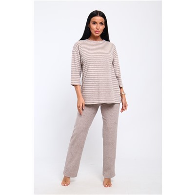 Костюм 375711 домашний махровый в полоску