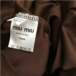 Miumi*, новый спортивный костюм, воротник-стойка с вышитой буквой, куртка на молнии с длинными рукавами + повседневные широкие брюки, коричневый, синий, SML [размер M; ширина плеч 53, обхват груди 104, длина рукава 53, длина одежды 50; Талия 64, резинка, длина 104]