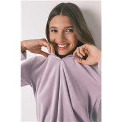 Pijama largo terciopelo lila