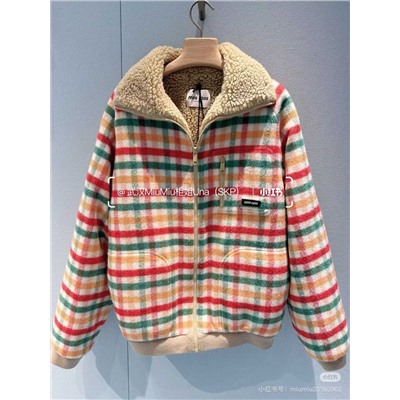 Яркая, плюшевая, теплая куртка МИУ МИ*У