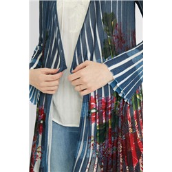 Jersey largo abierto plisado