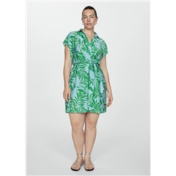 Vestido cruzado estampado