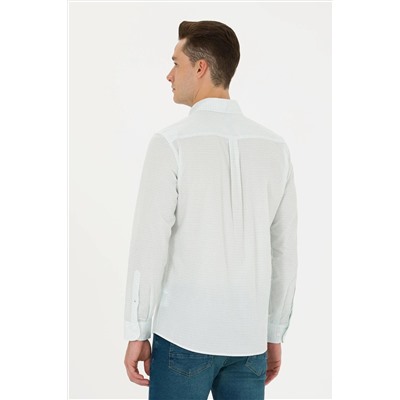 Erkek Yeşil Uzun Kollu Gömlek