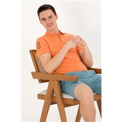 Erkek Turuncu Basic Polo Yaka Tişört