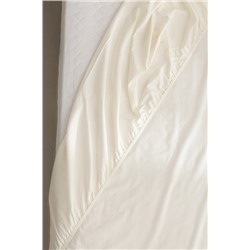 Manon King Size Plus %100 Pamuk Ranforce Lastikli Çarşaf - Ekru