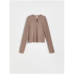 Bluse mit gesprenkelter Textur