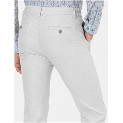 Gri Slim Fit Beli Lastikli Kanvas Pantolon