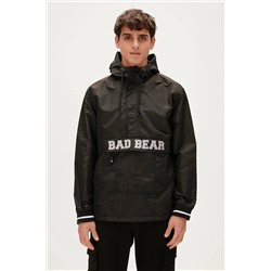 Bad Bear Hurricane Windbreaker Siyah Kanguru Cep Erkek Rüzgarlık