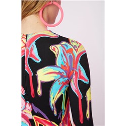 Vestido slim manga 3/4