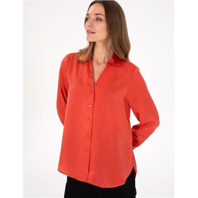 Nar Çiçeği Comfort Fit Uzun Kollu Gömlek