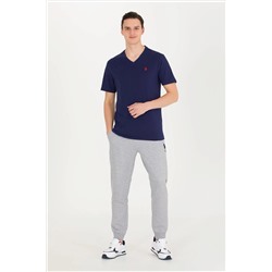 Erkek Lacivert Basic V Yaka Tişört