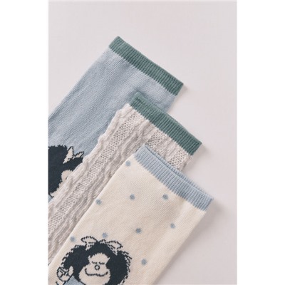 Pack 3 calcetines cortos Mafalda