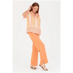 Kadın Kiremit Örme Pantolon