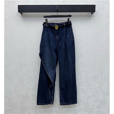 Новинка 2026  Крутые и стильные женские джинсы  нестандартной формы с ремнем ДИО*Р