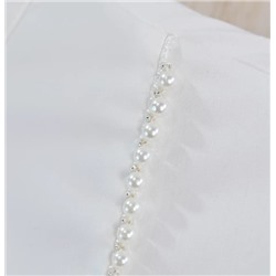 Женская нежная хлопковая рубашка с перламутровым украшением