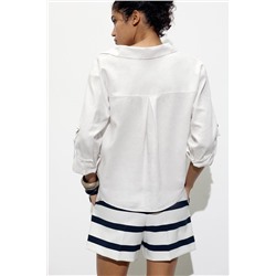 CAMISA NUDO CON LINO