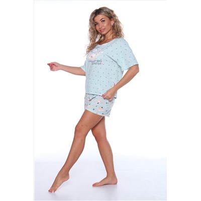 Пижама с шортами 052-053 с шортами Очарование НАТАЛИ #978077