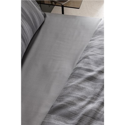 Raphael King Size %100 Pamuk Baskılı Saten Nevresim Takımı - Antrasit