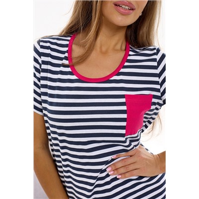 Туника в полоску с карманом REAL
