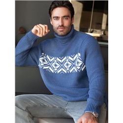 Свитер крупной фактурной вязки из мягкой пряжи из хлопка с акрилом