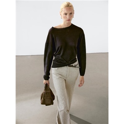 Jersey punto oversize 100% lino