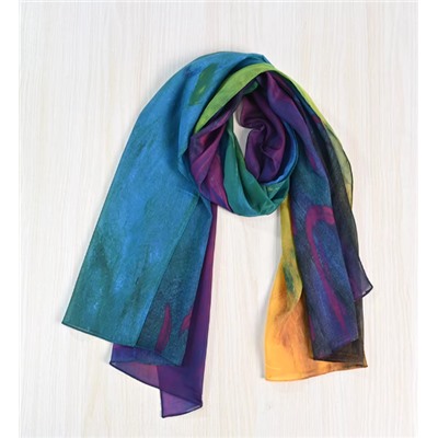 Искусственный шелковый абстрактный шарф