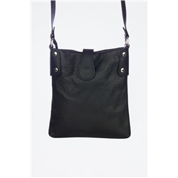 Bandolera de piel Negro