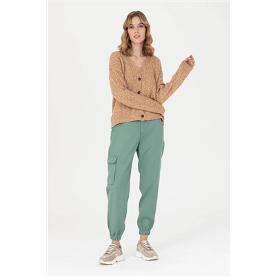 Kadın Kum Melanj Triko Hırka