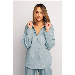 Костюм домашний брючный с рубашкой 394BLU