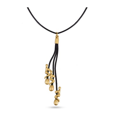 Кулон Объятия (покрытие матовое золото) 52-57см, Есть комплект