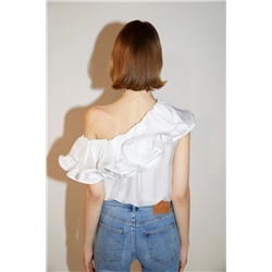 Top asimétrico Blanco