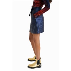 Minifalda slim relieve flores