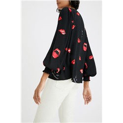 Blusa vaporosa bocas