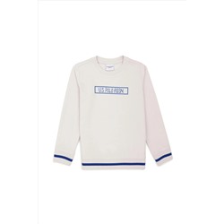 Çocuk Taş Basic Bisiklet Yaka Sweatshirt
