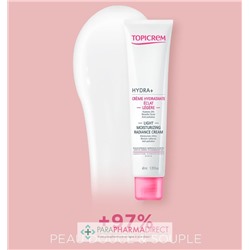 Topicrem Hydra+ - Crème Hydratante Eclat - Légère - Peaux Sensibles, Normales à Mixtes 40 ml