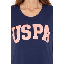 Kadın Lacivert Bisiklet Yaka Tişört