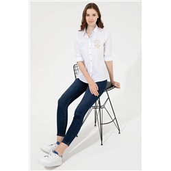 Kadın Beyaz Uzun Kollu Gömlek