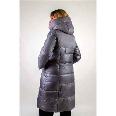 Зимняя удлиненная куртка с капюшоном арт. 221