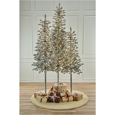 Ель искусственная заснеженная с лампочками Королева Тянь Шаня 1,8 м