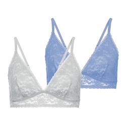 ESMARA® Bralettes Damen, 2 Stück, mit verstellbaren Trägern