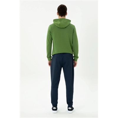 Erkek Antrasit Melanj Kapüşonlu Örme Hırka