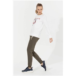 Kadın Koyu Haki Jogger Eşofman Altı