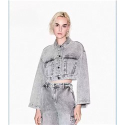 Женская джинсовая куртка с широкими рукавами АРМАН*И